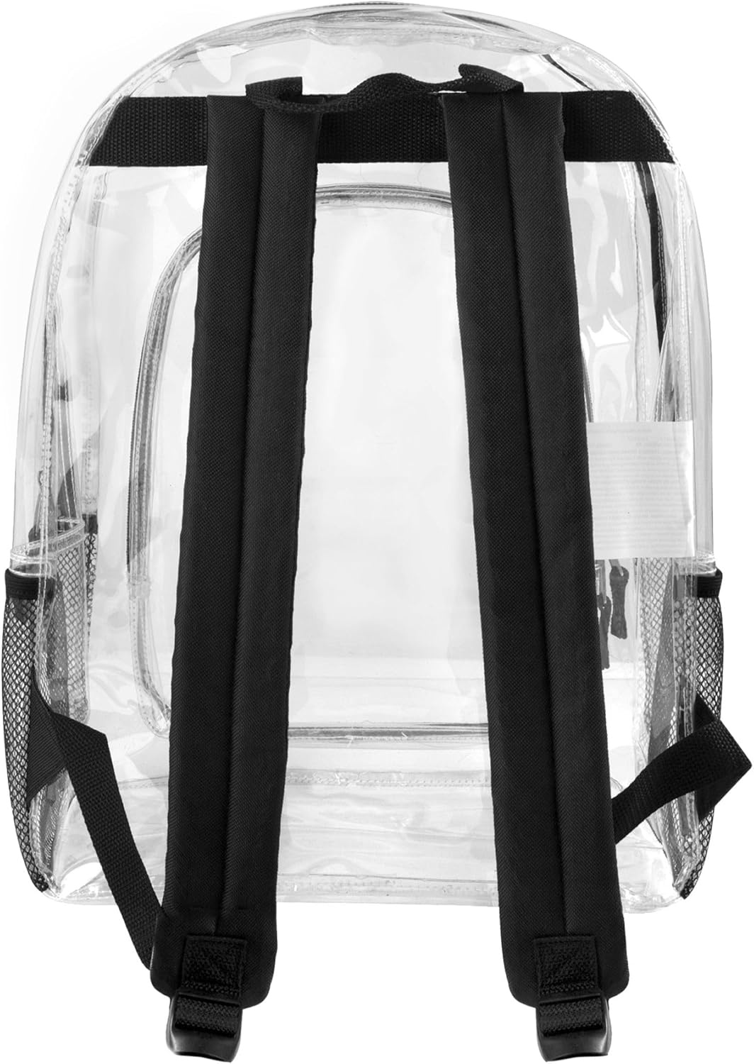Heavy Duty Clear See Through Backpack | Transparent Clear Backpack Bags Stadium Approved for Women, Men, School, Travel(Black)