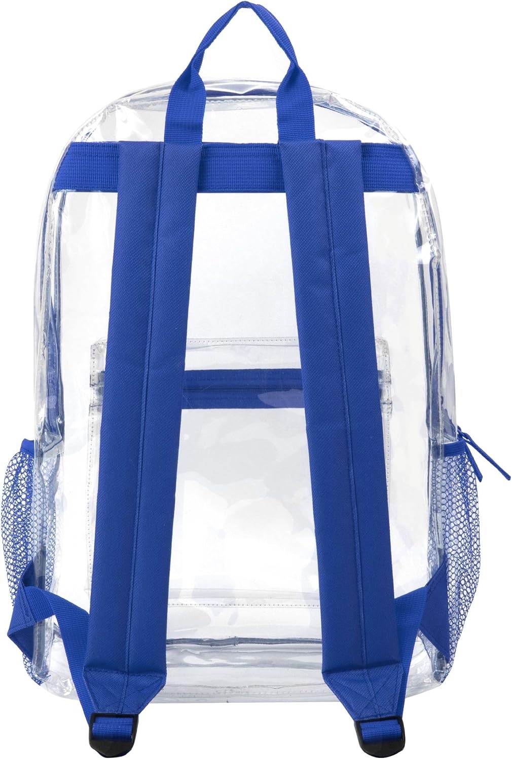 Trail maker Clear Backpack Heavy Duty with Padded Straps, Side Pockets for Kids, Boys, Girls, School, Stadium Approved Events(Blue)