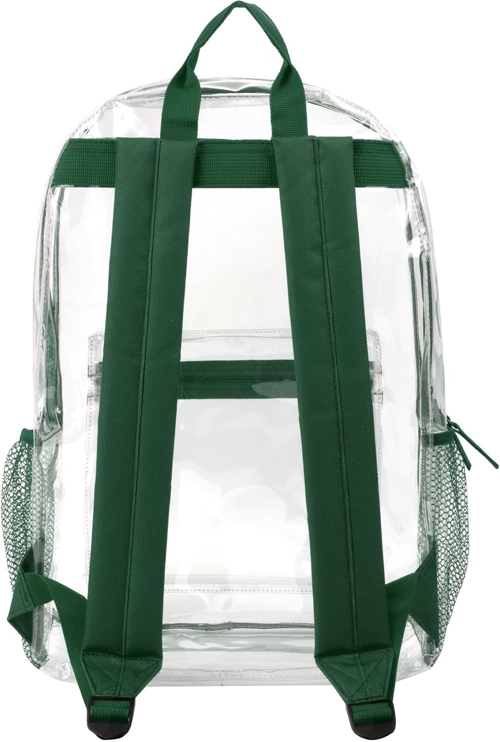 Trail maker Clear Backpack Heavy Duty with Padded Straps, Side Pockets for Kids, Boys, Girls, School, Stadium Approved Events(Green)