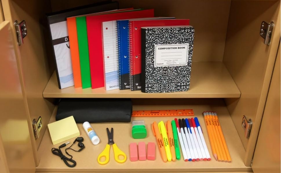 Middle and High School Supplies Kit for Boys, Girls | Home, School Classroom Must Haves Essentials Kit for 5th – 12th Grade Includes Notebooks, Folder, Pencils, Earbuds, Notepad, Binder(12)