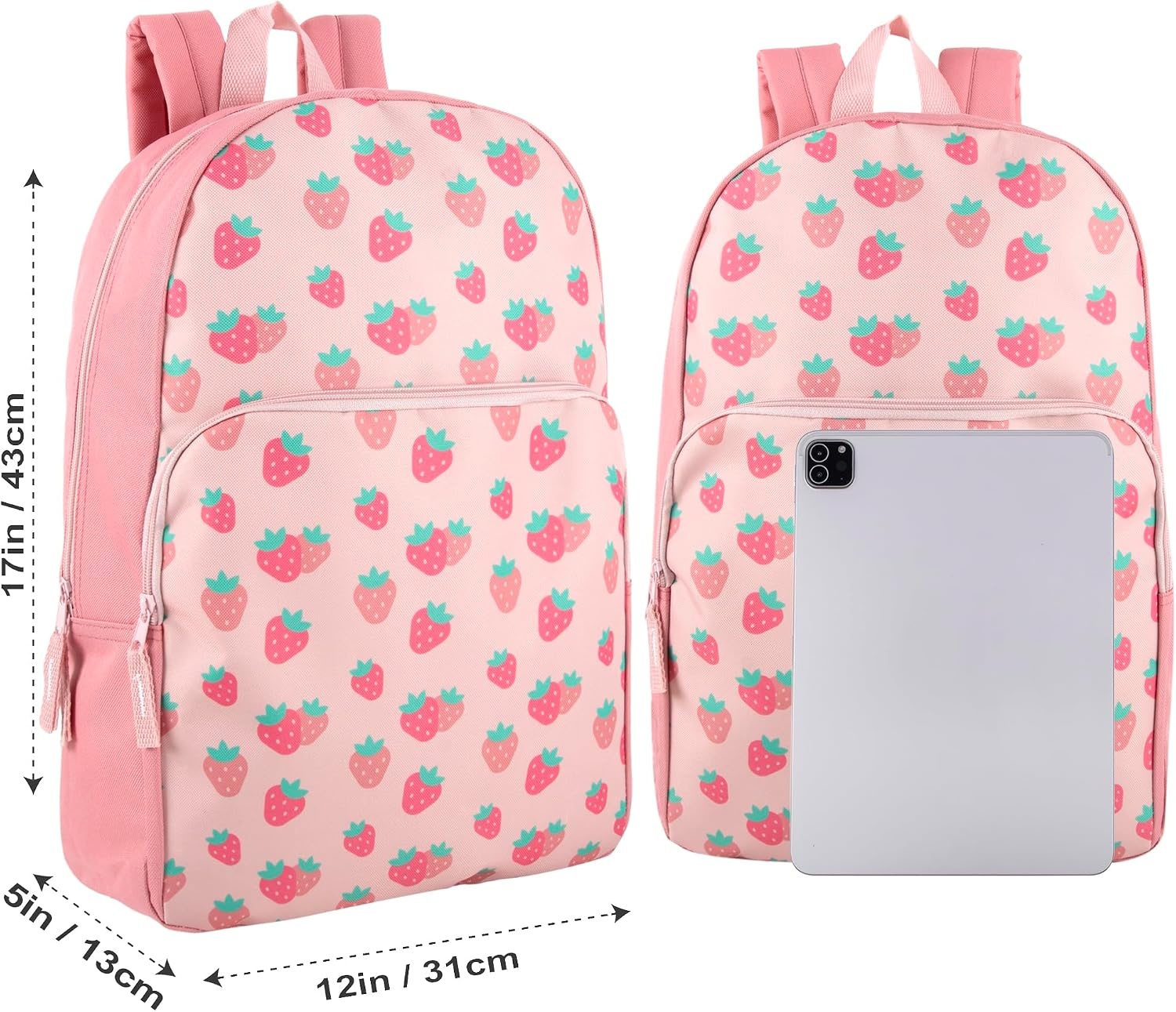 Trail maker 24 Pack of 17 Inch Printed Bulk Backpacks For Boys and Girls Wholesale Backpacks in Bulk for School Kids (Fun Mixed Boys Pack)(Fun Mixed Girls Pack)