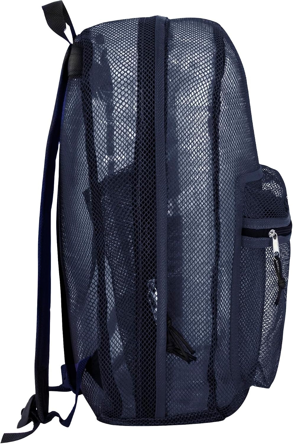 Transparent Mesh Backpacks for School Kids, Beach, Travel – Mesh See Through Backpack with Padded Straps Large(Blue)