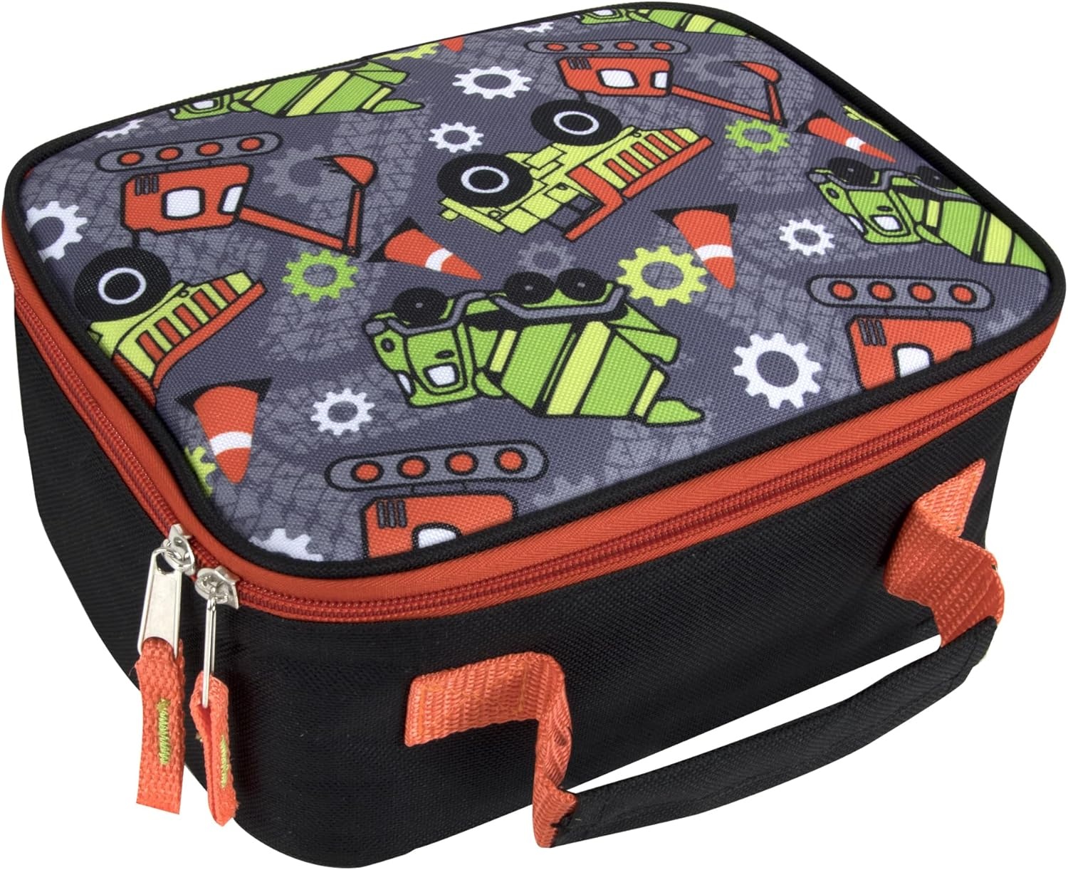 Trail maker Kids School Lunch Box Insulated for Boys, Girls | Fun Insulated Lunch Bag for Kids, School, Camp, Sports (Snarky Sharkies)(Tough Trucks)