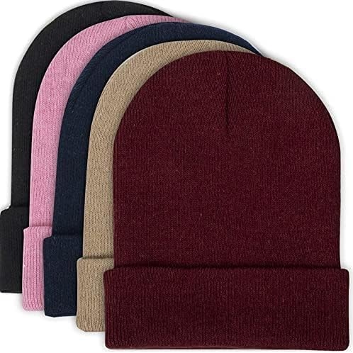 50 Pack of Bulk Wholesale Adult One Size Men and Womens Stretch Knit Beanie Skull Hats for Fall, Winter, Snow, Wind & Rain(Pastel Colors Pack)