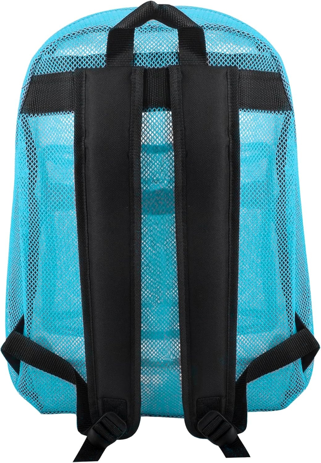 Transparent Mesh Backpacks for School Kids, Beach, Travel – Mesh See Through Backpack with Padded Straps Large(Light Blue)