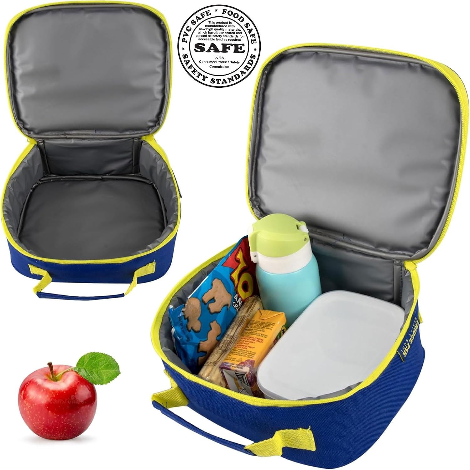 Trail maker Reusable Lunch Bags in Fun Prints, Bulk 24 Pack Insulated Lunch Boxes Bulk Set (Assorted Mixed Pack)(Assorted Mixed Pack)