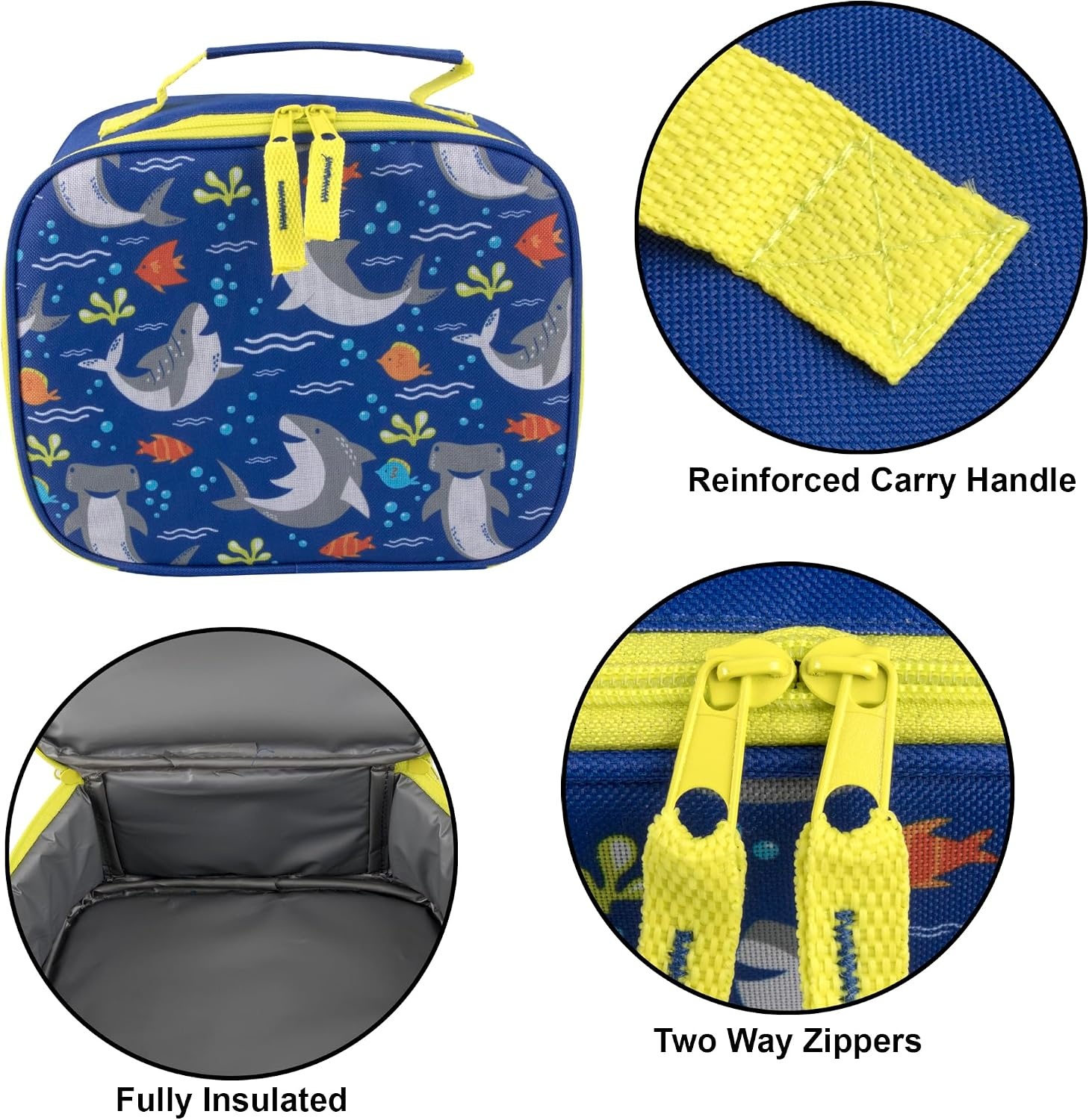Trail maker Reusable Lunch Bags in Fun Prints, Bulk 24 Pack Insulated Lunch Boxes Bulk Set (Assorted Mixed Pack)(Assorted Mixed Pack)