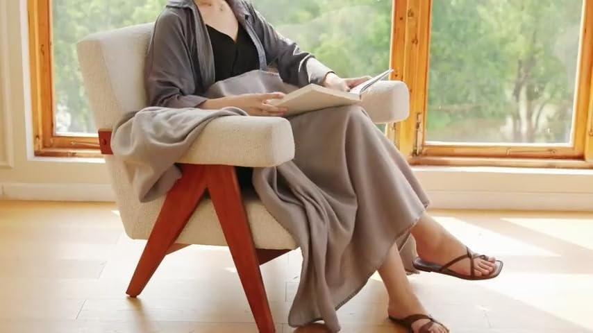 50×60 Throw Blankets, Ultra Soft Hypoallergenic Fleece Fall Throw Blanket for Livingroom, Couch, Chair, Bed, Black(Sandy Khaki)