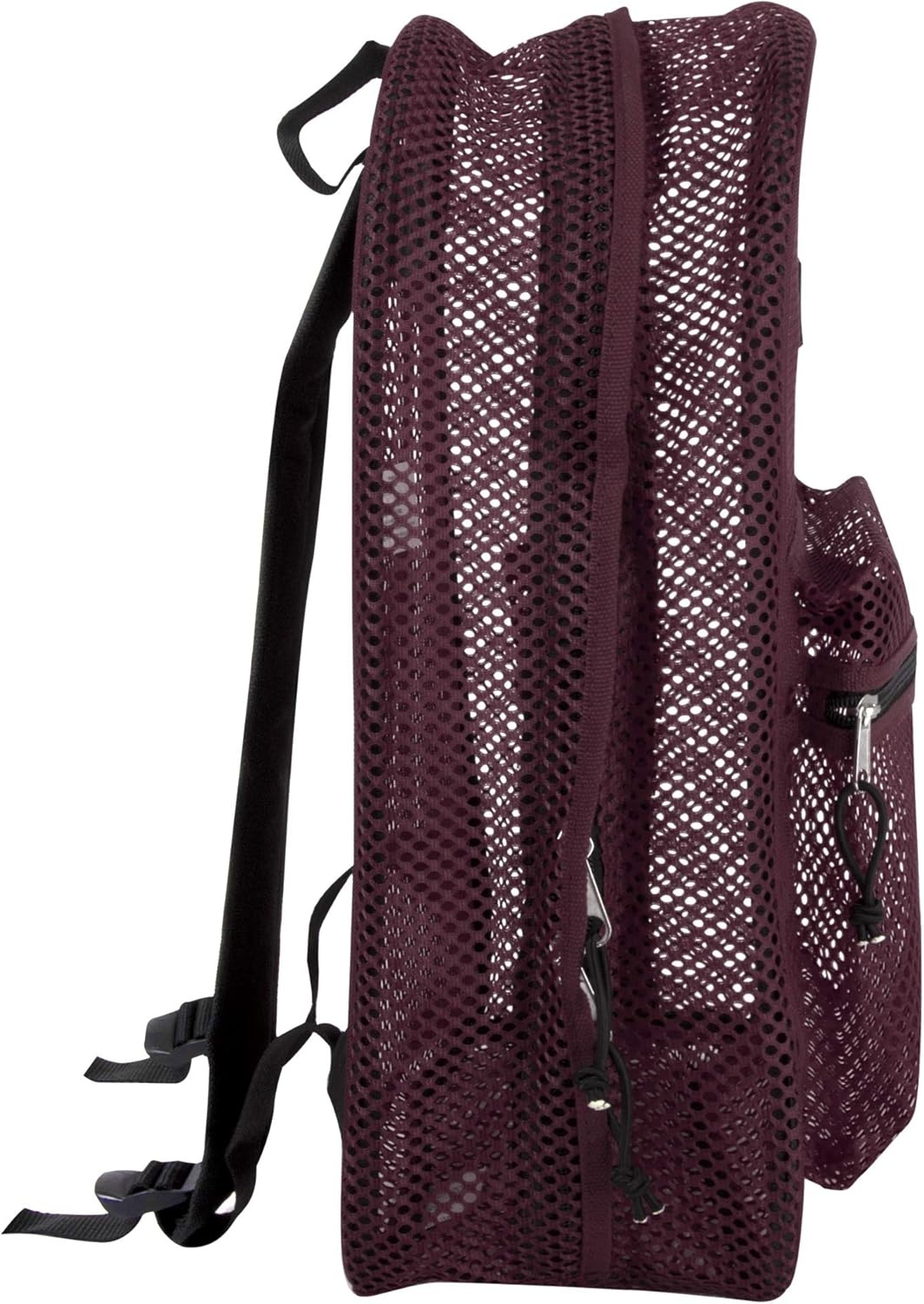 Summit Ridge Mesh Backpacks for Kids, Adults, School, Beach, and Travel, Colorful Transparent Mesh Backpacks with Padded Straps(Purple)