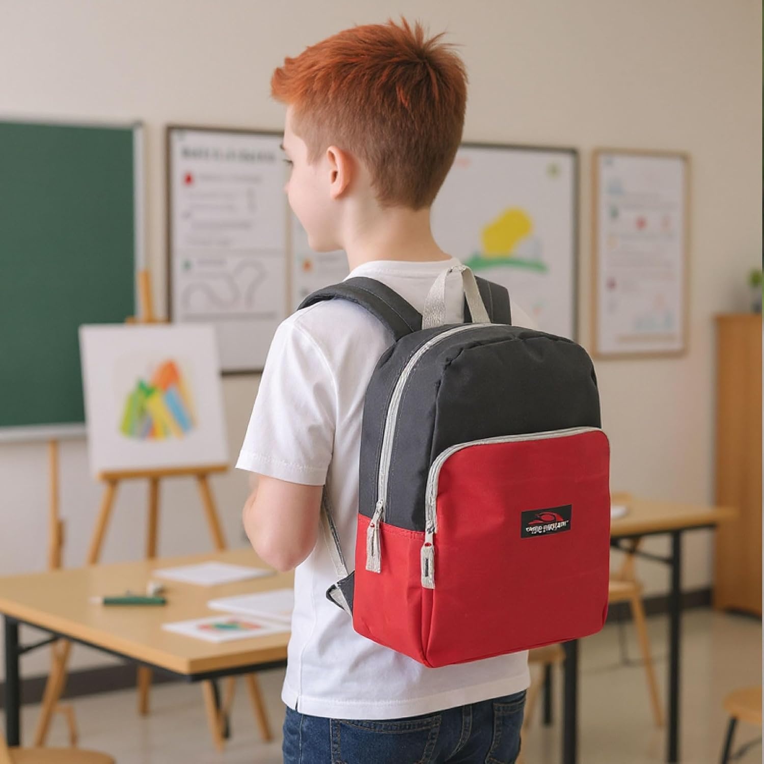 Trail maker 15 Inch Backpack for Girls, Preschool, Elementary & Middle School Students – Spacious Bookbag with Large Front Pocket, Adjustable Straps, Fits up to 13 Inch Laptop (Pink)(Red)