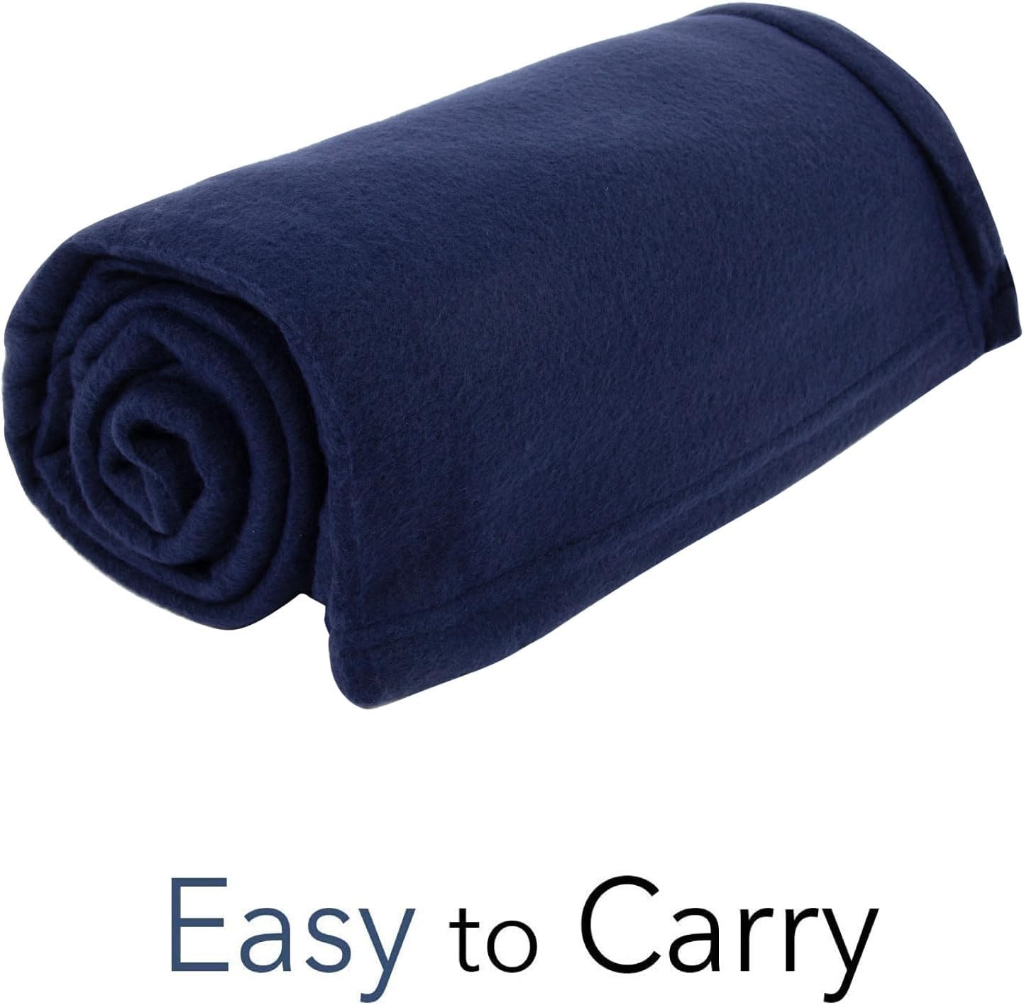50×60 Throw Blankets, Ultra Soft Hypoallergenic Fleece Fall Throw Blanket for Livingroom, Couch, Chair, Bed, Black(Navy Blue)