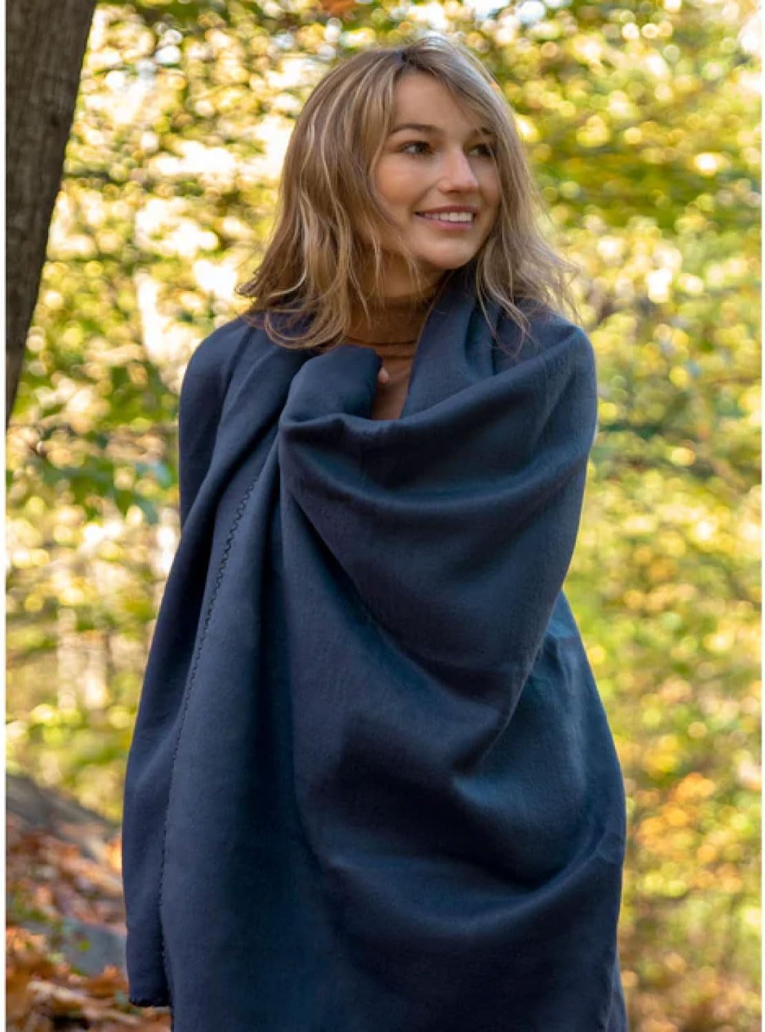 50×60 Throw Blankets, Ultra Soft Hypoallergenic Fleece Fall Throw Blanket for Livingroom, Couch, Chair, Bed, Black(Navy Blue)