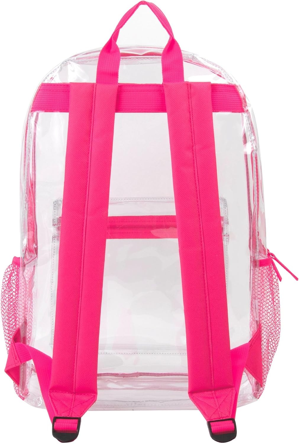 Trail maker Clear Backpack Heavy Duty with Padded Straps, Side Pockets for Kids, Boys, Girls, School, Stadium Approved Events(Pink)