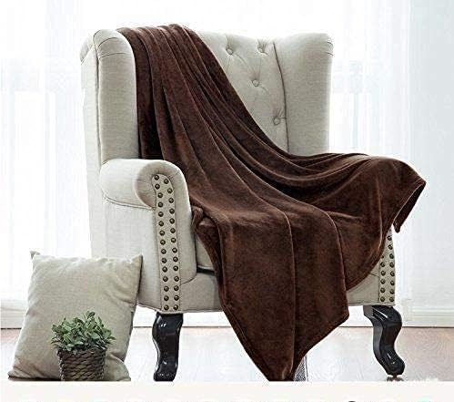 50×60 Throw Blankets, Ultra Soft Hypoallergenic Fleece Fall Throw Blanket for Livingroom, Couch, Chair, Bed, Black(Chestnut Brown)