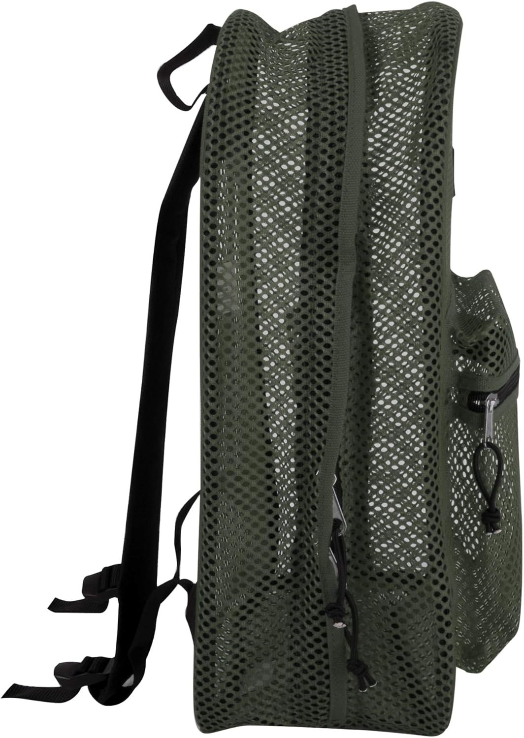 Summit Ridge Mesh Backpacks for Kids, Adults, School, Beach, and Travel, Colorful Transparent Mesh Backpacks with Padded Straps(Green)