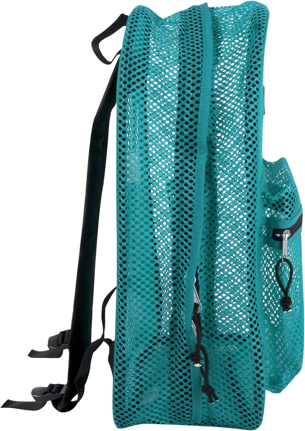 Summit Ridge Mesh Backpacks for Kids, Adults, School, Beach, and Travel, Colorful Transparent Mesh Backpacks with Padded Straps(Aqua)