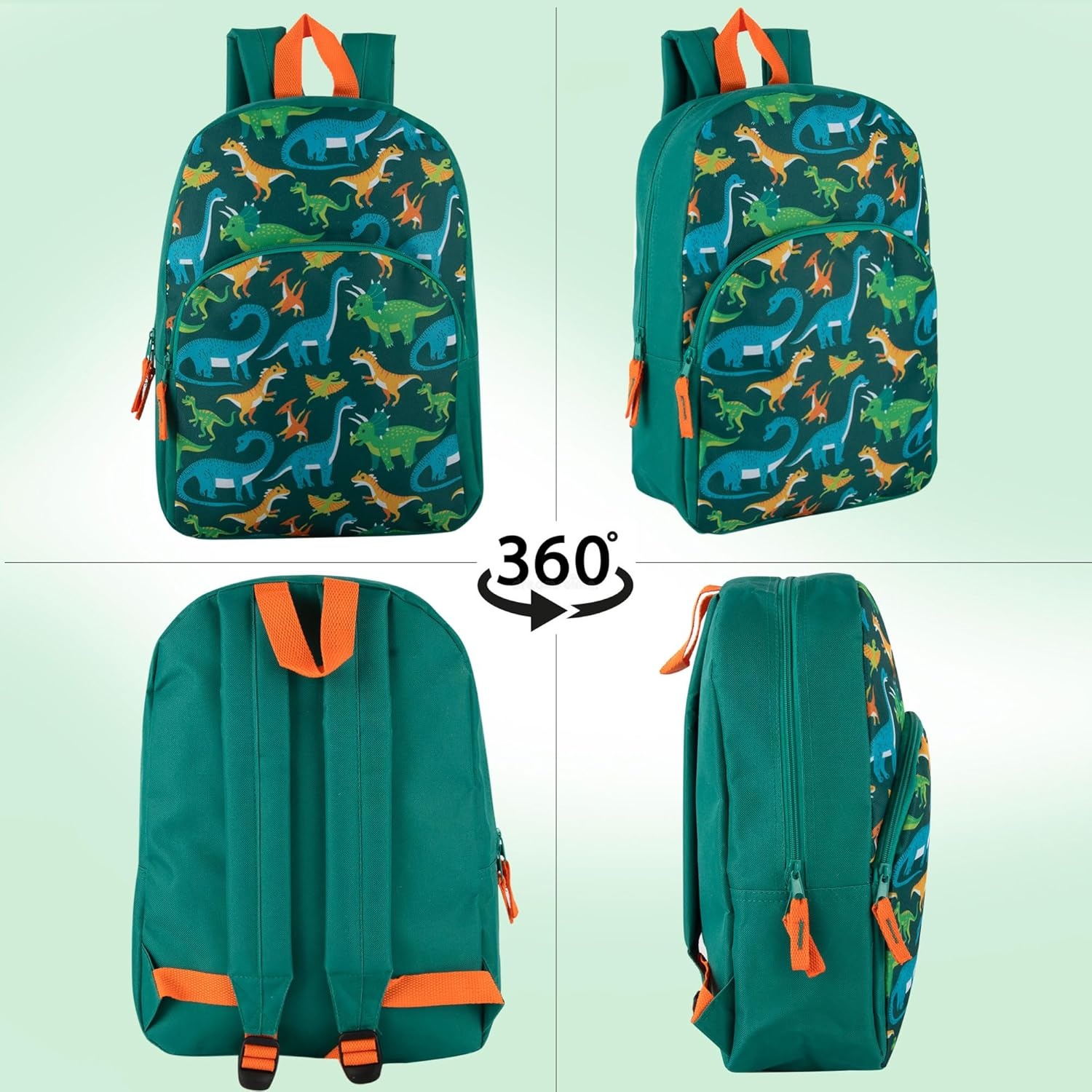 Trail maker 15 Inch Kids Backpacks for Boys & Girls | Preschool, Kindergarten, Elementary School Backpacks with Adjustable, Padded Straps (Prehistoric Pals)(Prehistoric Pals)