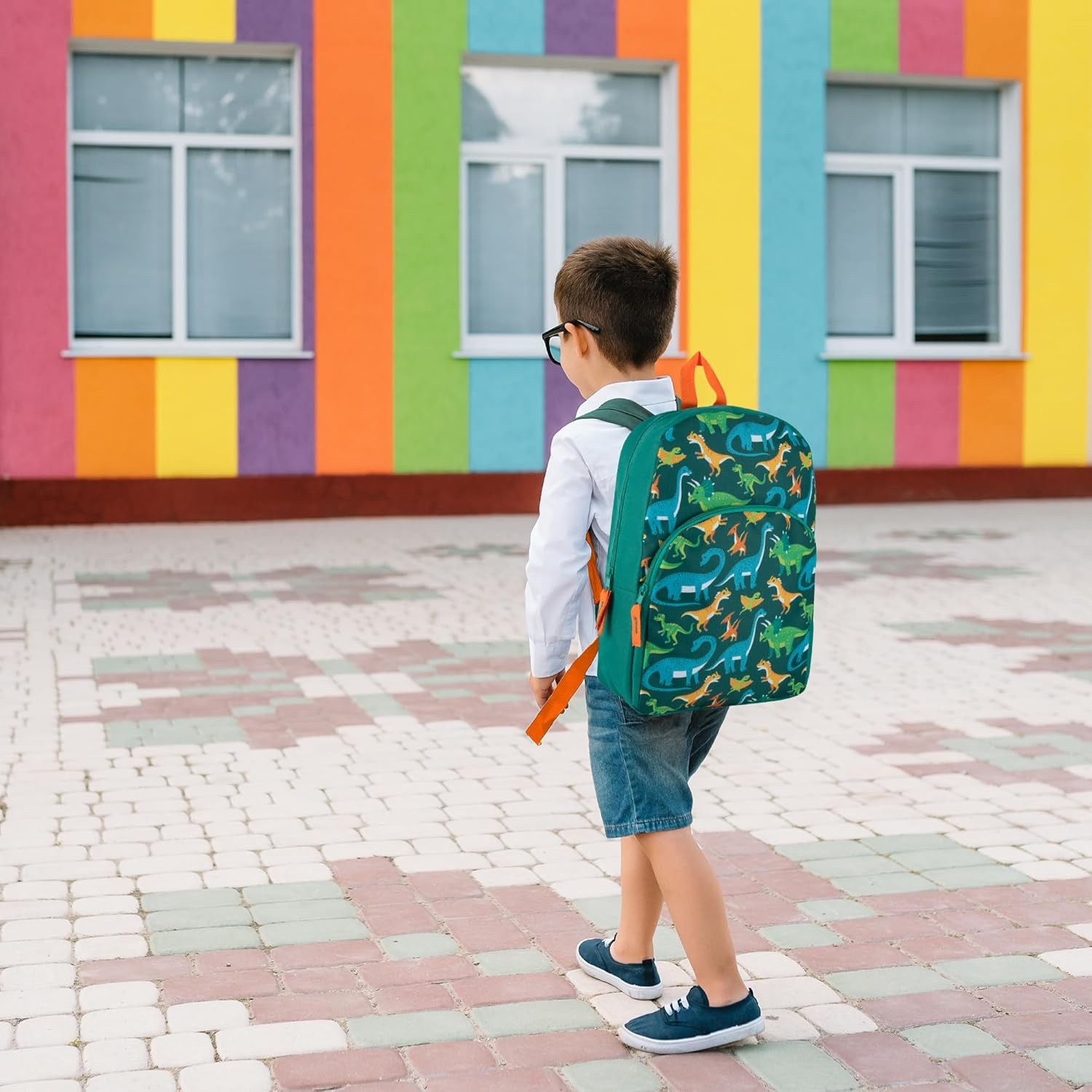 Trail maker 15 Inch Kids Backpacks for Boys & Girls | Preschool, Kindergarten, Elementary School Backpacks with Adjustable, Padded Straps (Prehistoric Pals)(Prehistoric Pals)