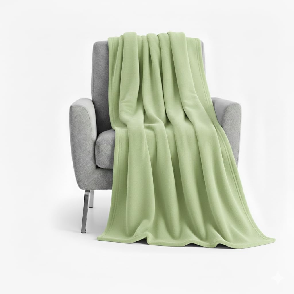 50×60 Throw Blankets, Ultra Soft Hypoallergenic Fleece Fall Throw Blanket for Livingroom, Couch, Chair, Bed, Black(Fern Green)