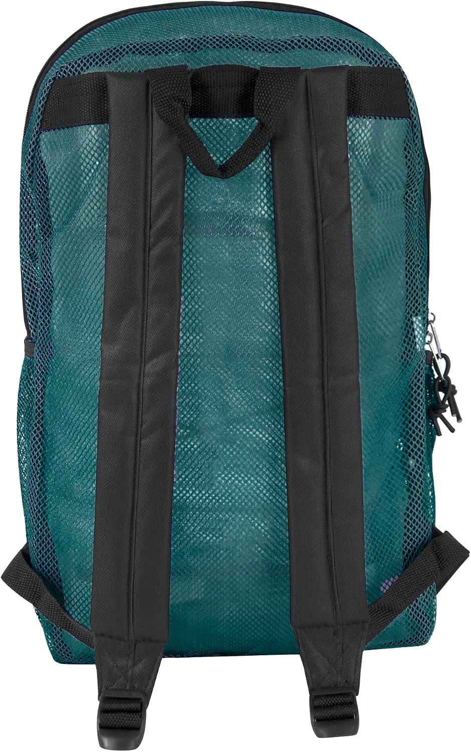 Trail maker Deluxe See Through Mesh Backpack with Bungee Cord & Adjustable Padded Straps for Swimming, Travel (Aqua)(Green)