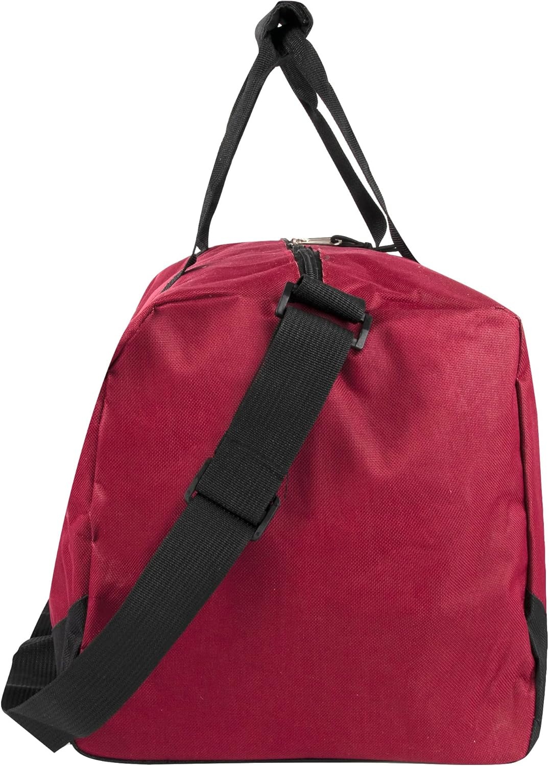 30 Liter, 17 Inch Canvas Duffle Bags for Men and Women – Travel Weekender Overnight Carry-On Shoulder Duffel Tote Bags (Grey)(Red)