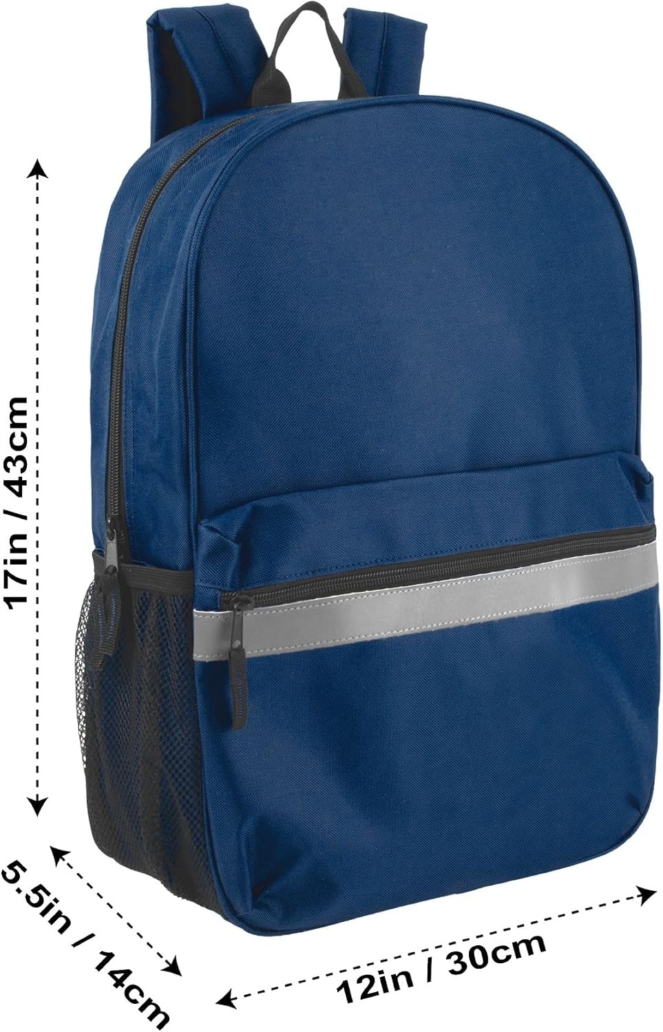 Trail maker (24 Pack) 17″ Backpack – Reflective School Backpack with Padded Straps, Water Bottle Pockets for Young Adults, Travel, Camp (Multi Color Pack)(Multi Color Pack)