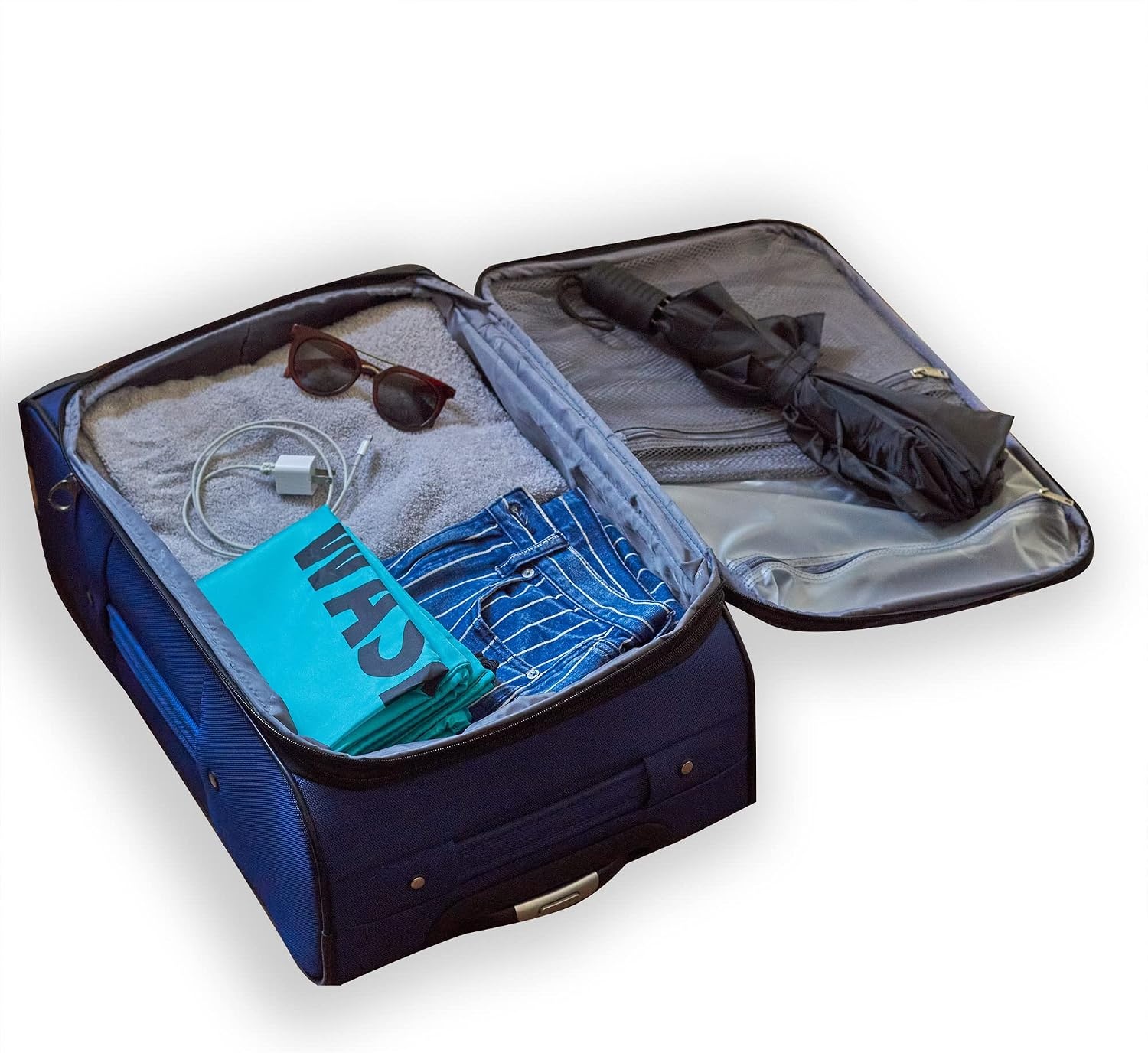 Washable Drawstring Laundry Bags 2 Pack Extra Large Heavy Duty College Dorm Dirty Laundry Clothes Travel Bag and Gym Clothes Bag for Guys and Girls (Turquoise Wash Me)(Turquoise Wash Me)