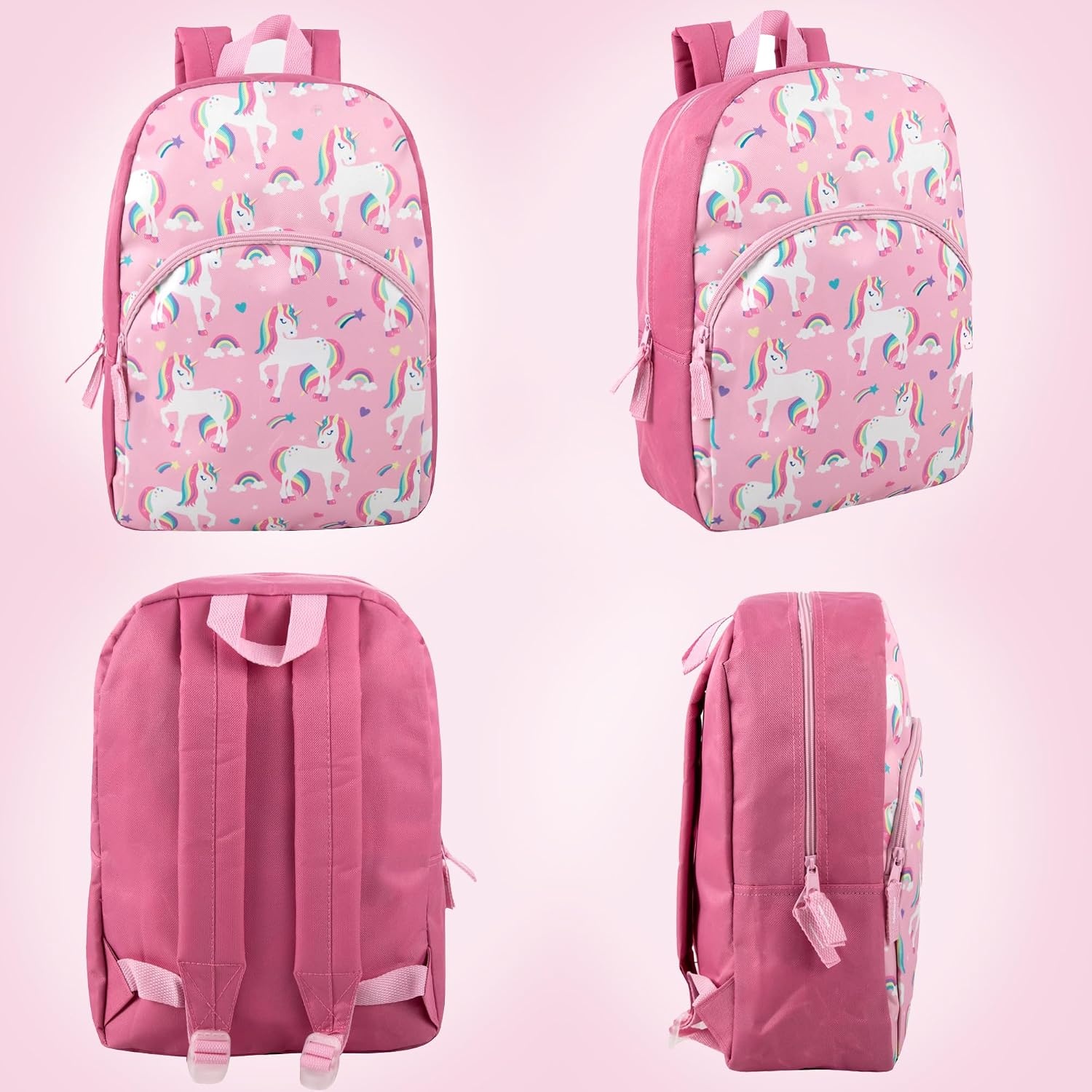 Trail maker 15 Inch Kids Backpacks for Boys & Girls | Preschool, Kindergarten, Elementary School Backpacks with Adjustable, Padded Straps (Prehistoric Pals)(Unique Unicorns)