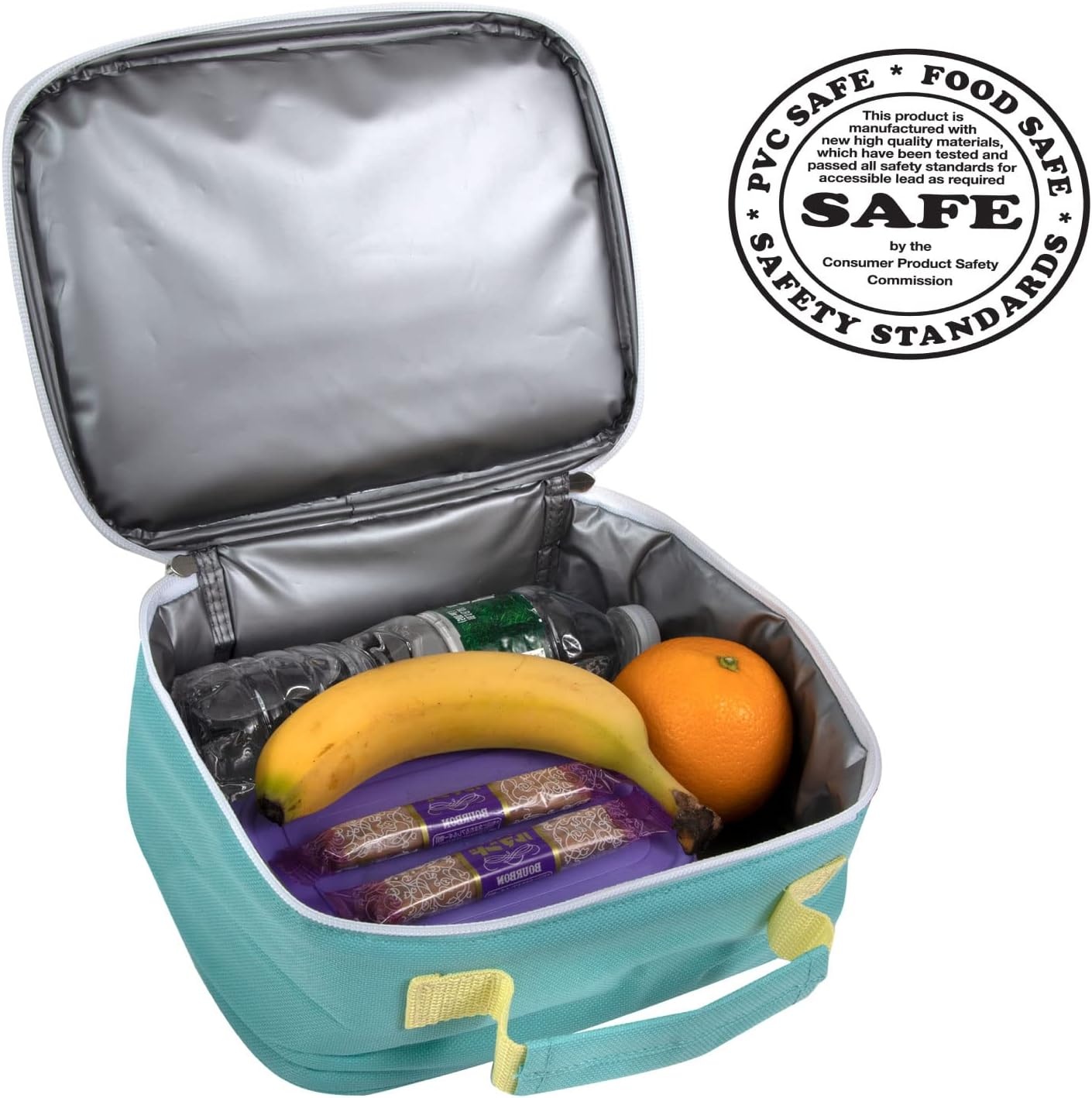 Trail maker Kids School Lunch Box Insulated for Boys, Girls | Fun Insulated Lunch Bag for Kids, School, Camp, Sports (Snarky Sharkies)(Snarky Sharkies)