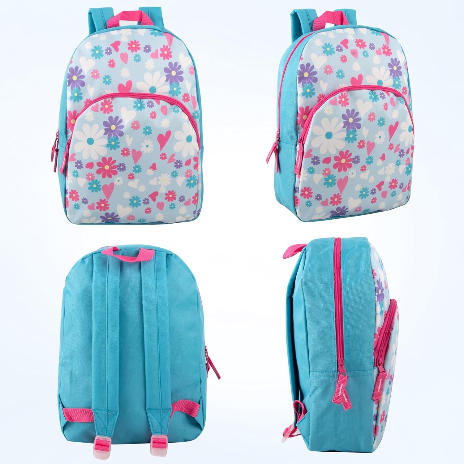 Trail maker 15 Inch Kids Backpacks for Boys & Girls | Preschool, Kindergarten, Elementary School Backpacks with Adjustable, Padded Straps (Prehistoric Pals)(Dancing Daisies)