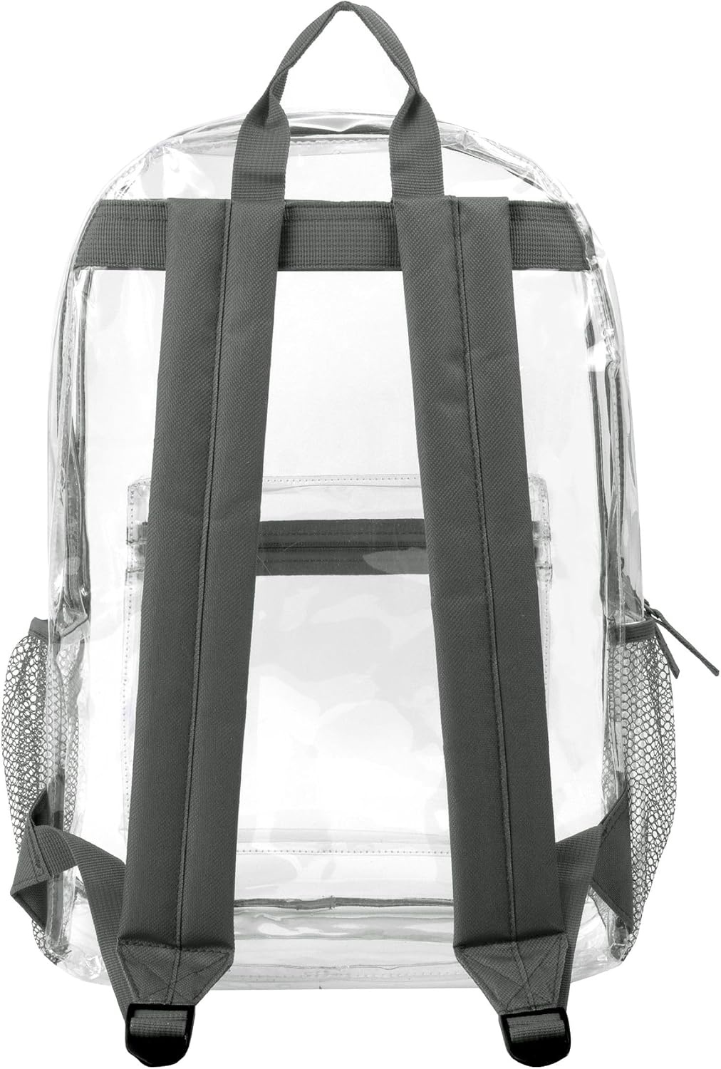Trail maker Clear Backpack Heavy Duty with Padded Straps, Side Pockets for Kids, Boys, Girls, School, Stadium Approved Events(Gray)