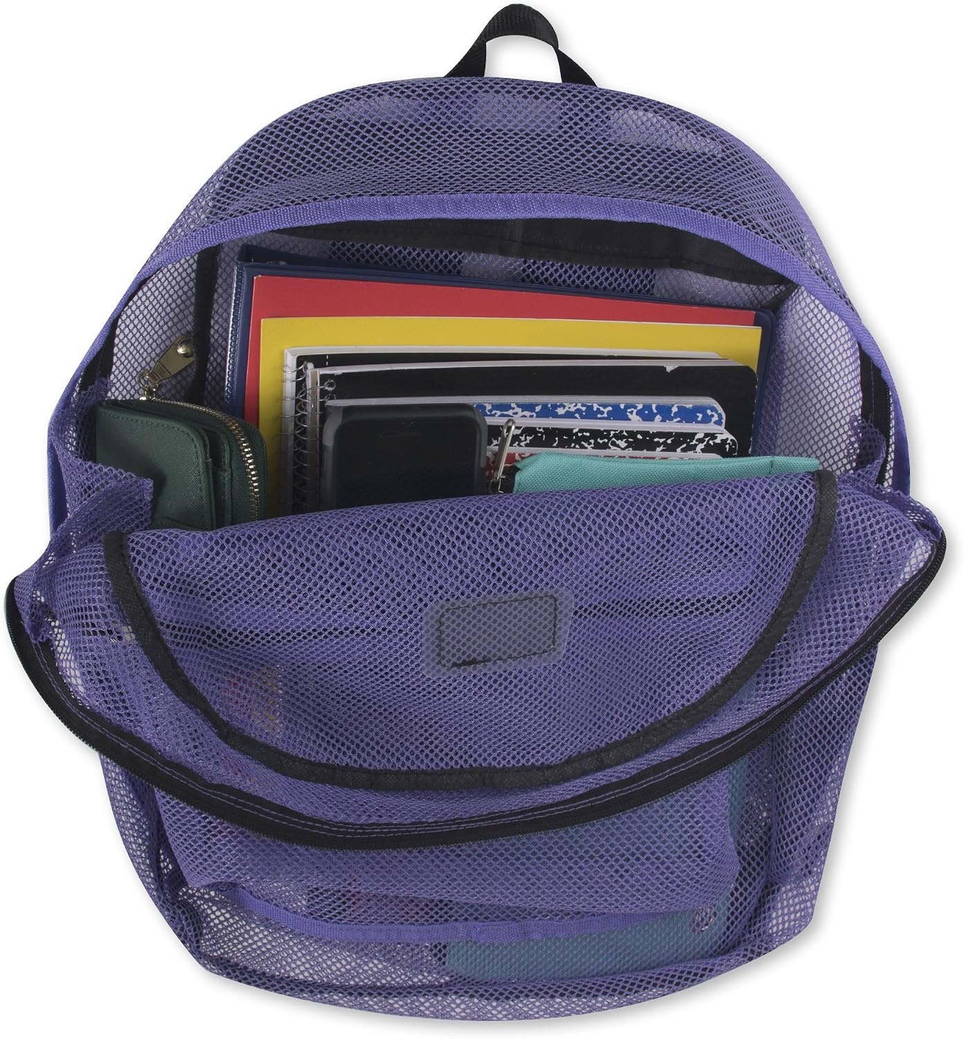 Transparent Mesh Backpacks for School Kids, Beach, Travel – Mesh See Through Backpack with Padded Straps Large(Lavender)