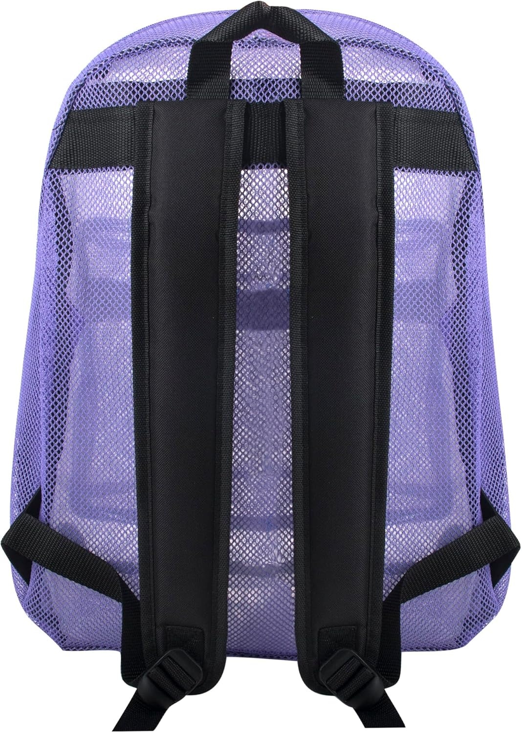 Transparent Mesh Backpacks for School Kids, Beach, Travel – Mesh See Through Backpack with Padded Straps Large(Lavender)