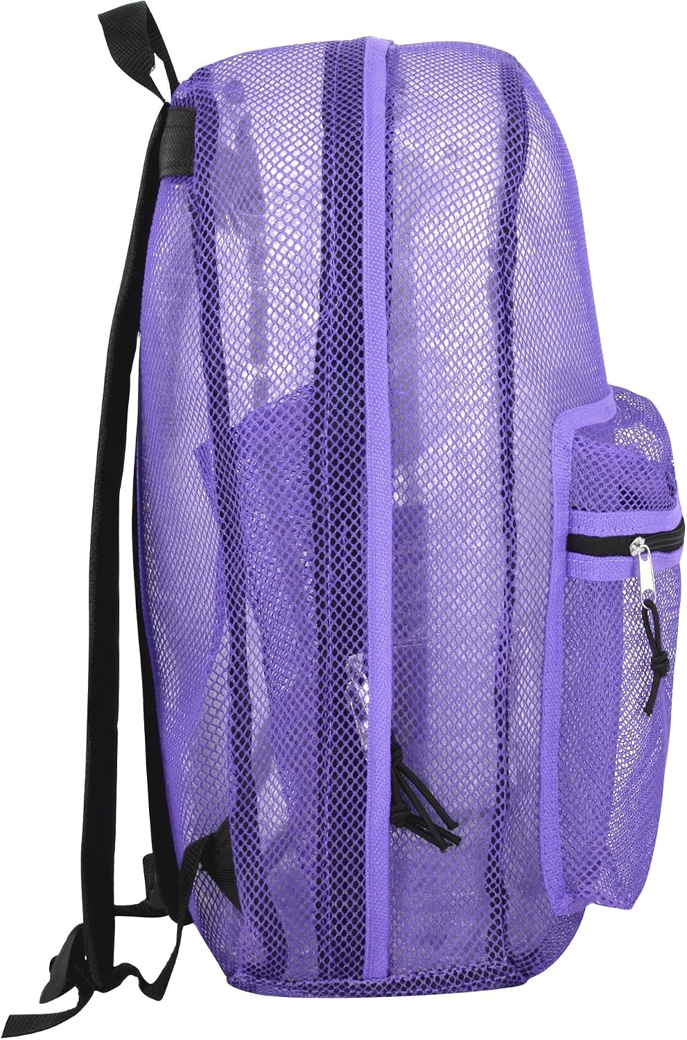 Transparent Mesh Backpacks for School Kids, Beach, Travel – Mesh See Through Backpack with Padded Straps Large(Lavender)