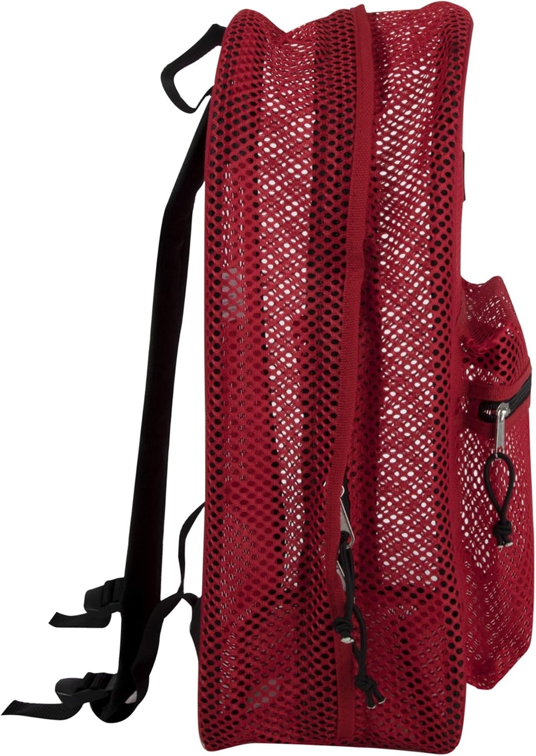 Summit Ridge Mesh Backpacks for Kids, Adults, School, Beach, and Travel, Colorful Transparent Mesh Backpacks with Padded Straps(Red)