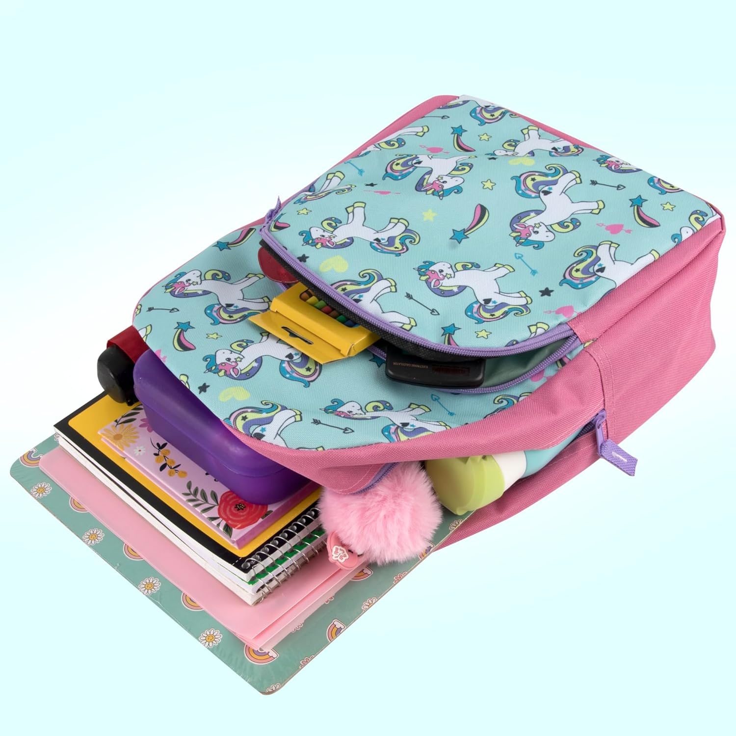 Trail maker 15 Inch Kids Backpacks for Boys & Girls | Preschool, Kindergarten, Elementary School Backpacks with Adjustable, Padded Straps (Prehistoric Pals)(Upbeat Unicorns)