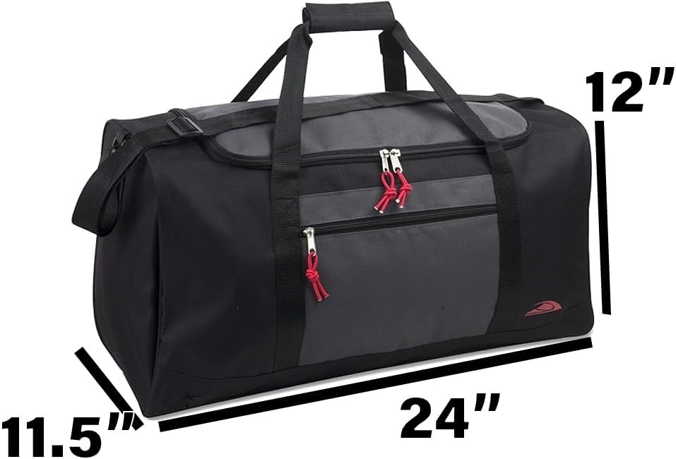 Lightweight Canvas Duffle Bags for Men & Women For Traveling, the Gym, and as Sports Equipment Bag/Organizer(Black 3)