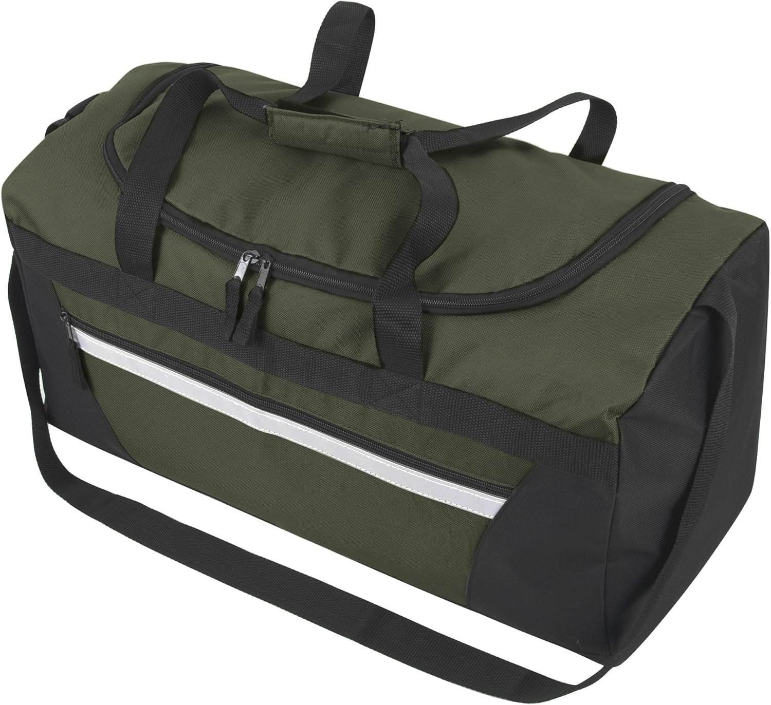40 Liter, 22 Inch Reflective Duffle Bag with Shoulder Strap for Men, Women, Travel(Hunter Green)