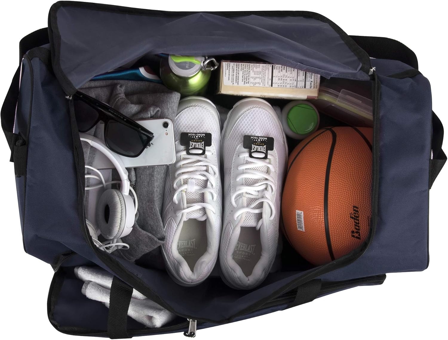 Lightweight Canvas Duffle Bags for Men & Women For Traveling, the Gym, and as Sports Equipment Bag/Organizer(Navy)