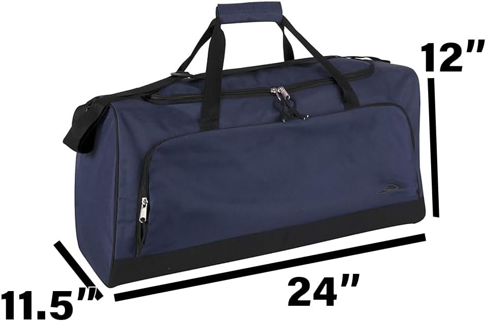 Lightweight Canvas Duffle Bags for Men & Women For Traveling, the Gym, and as Sports Equipment Bag/Organizer(Navy)