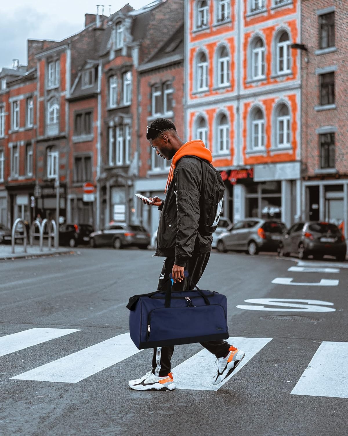 Lightweight Canvas Duffle Bags for Men & Women For Traveling, the Gym, and as Sports Equipment Bag/Organizer(Navy)