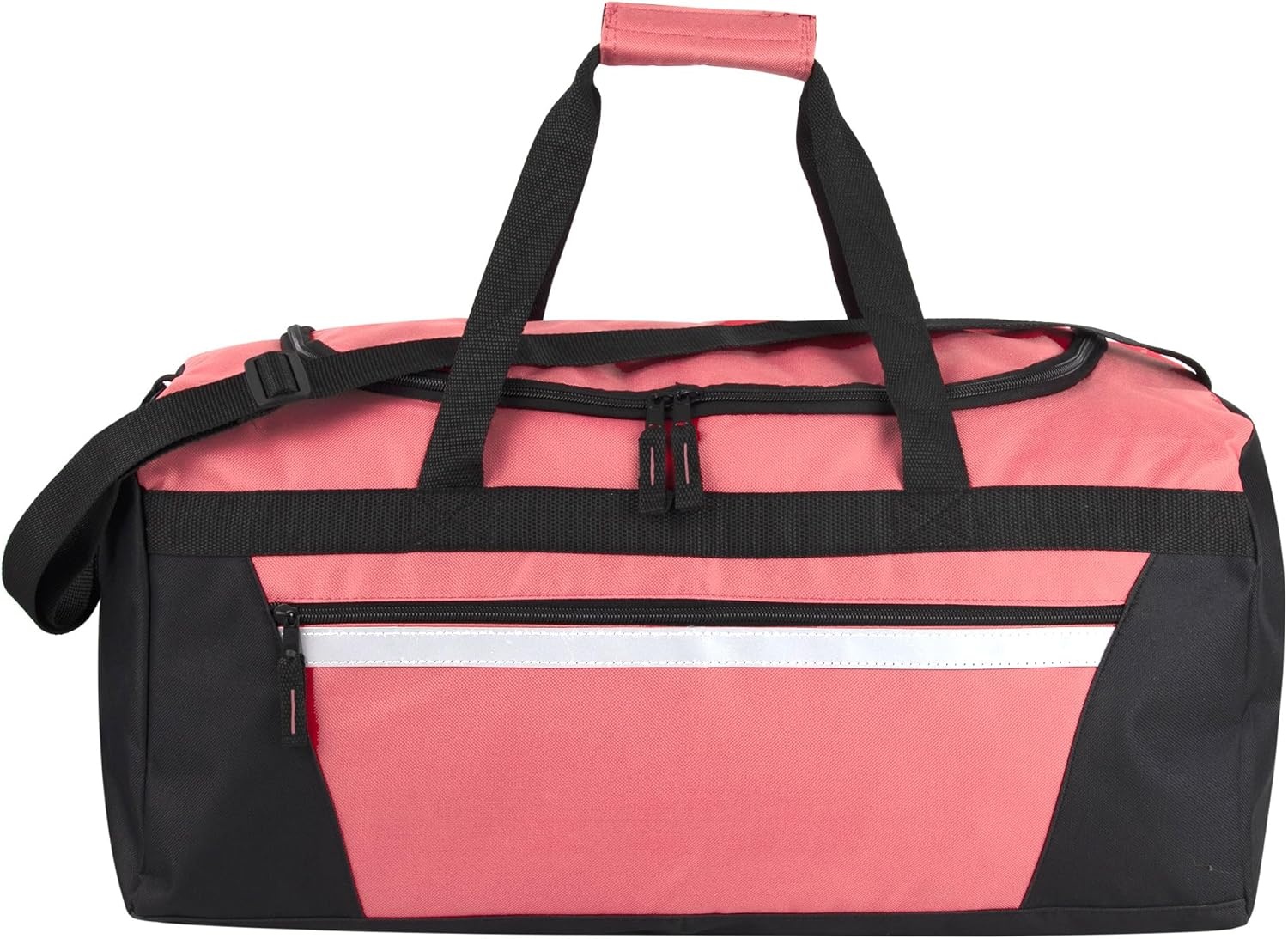 40 Liter, 22 Inch Reflective Duffle Bag with Shoulder Strap for Men, Women, Travel(Pink)