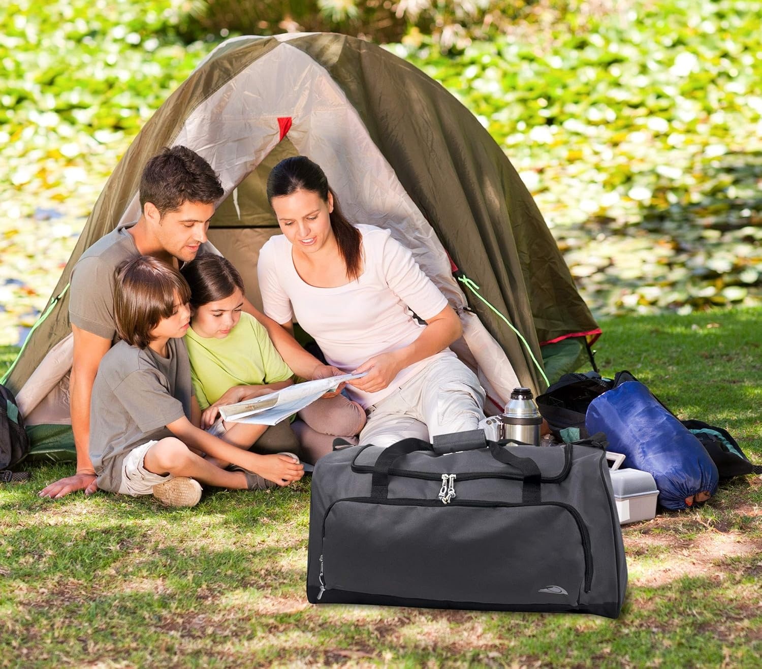 Lightweight Canvas Duffle Bags for Men & Women For Traveling, the Gym, and as Sports Equipment Bag/Organizer(Grey 2)