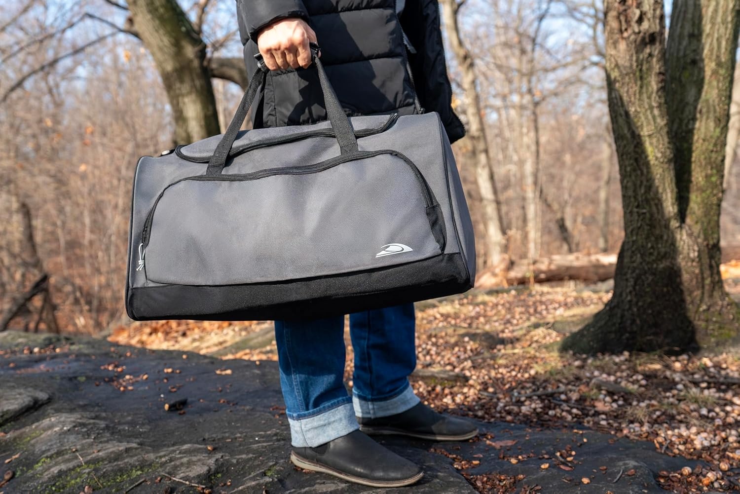 Lightweight Canvas Duffle Bags for Men & Women For Traveling, the Gym, and as Sports Equipment Bag/Organizer(Grey 2)