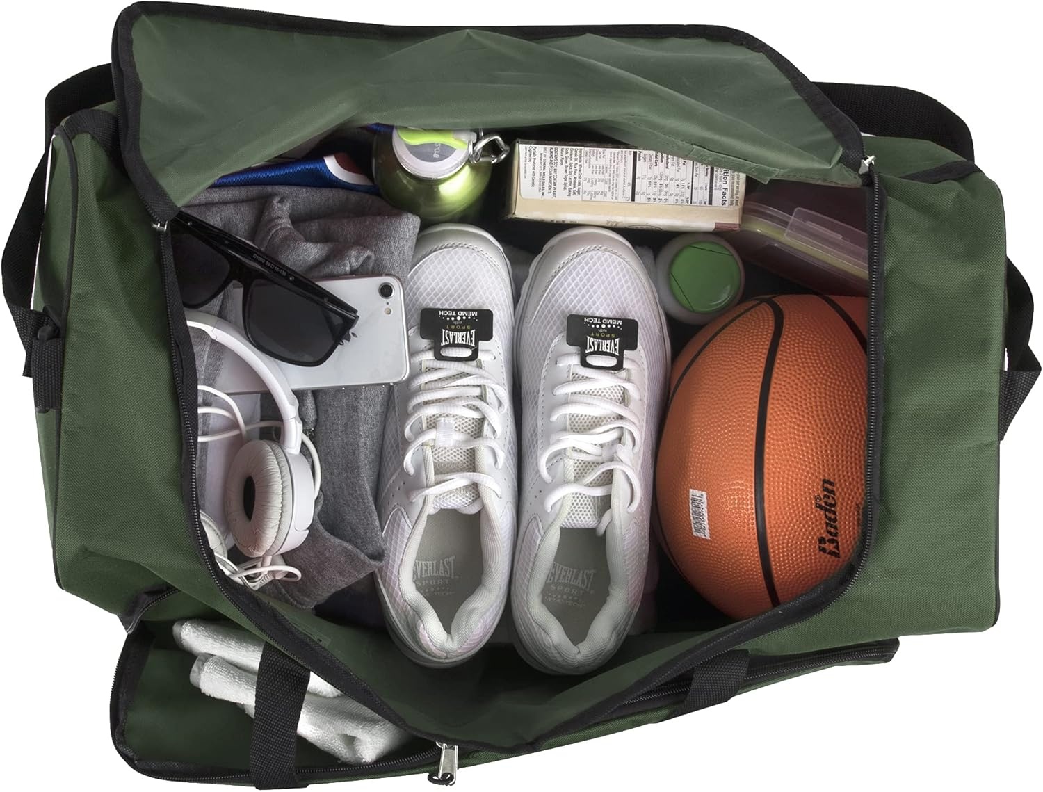 Lightweight Canvas Duffle Bags for Men & Women For Traveling, the Gym, and as Sports Equipment Bag/Organizer(Green)