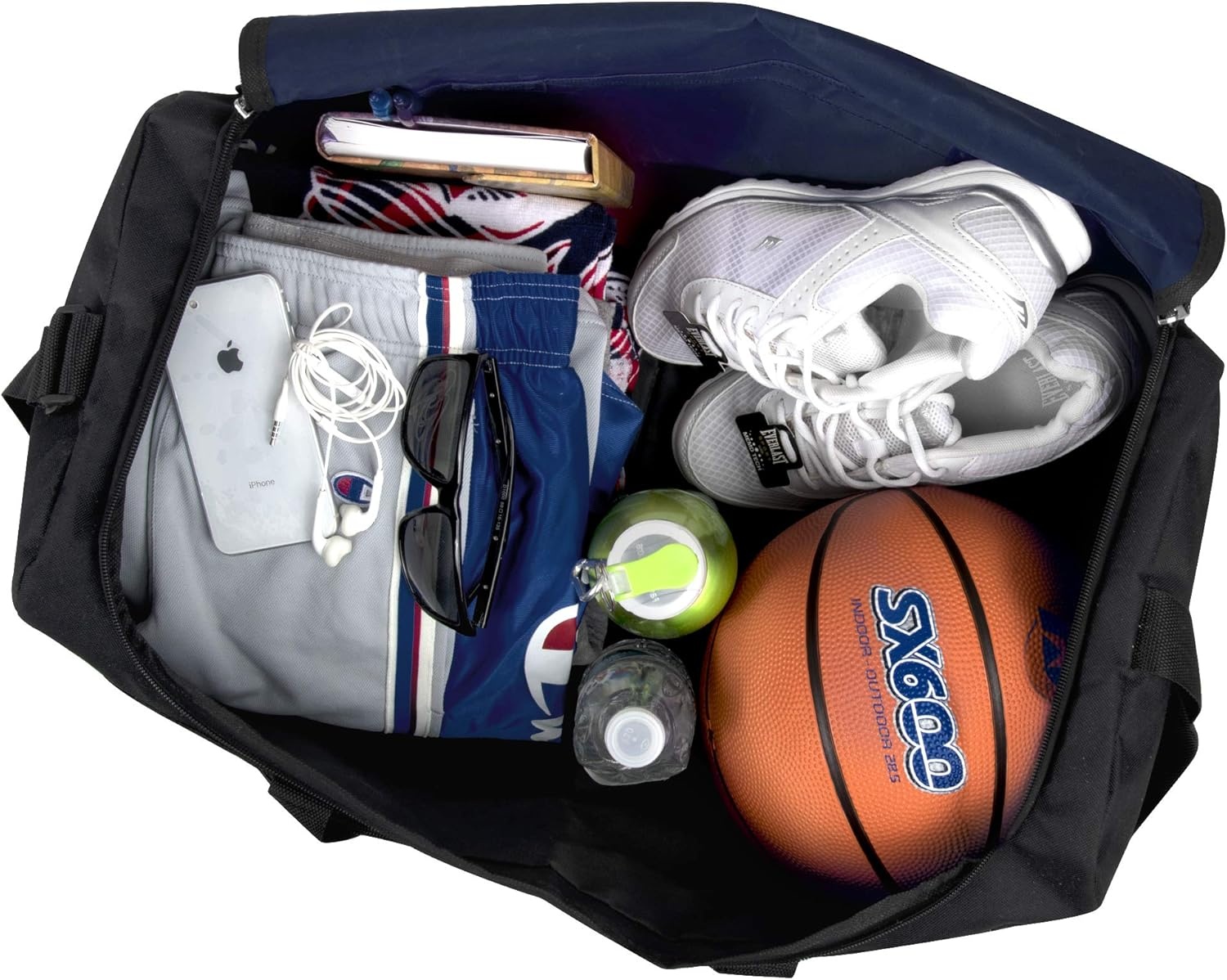 40 Liter, 22 Inch Reflective Duffle Bag with Shoulder Strap for Men, Women, Travel(Navy)