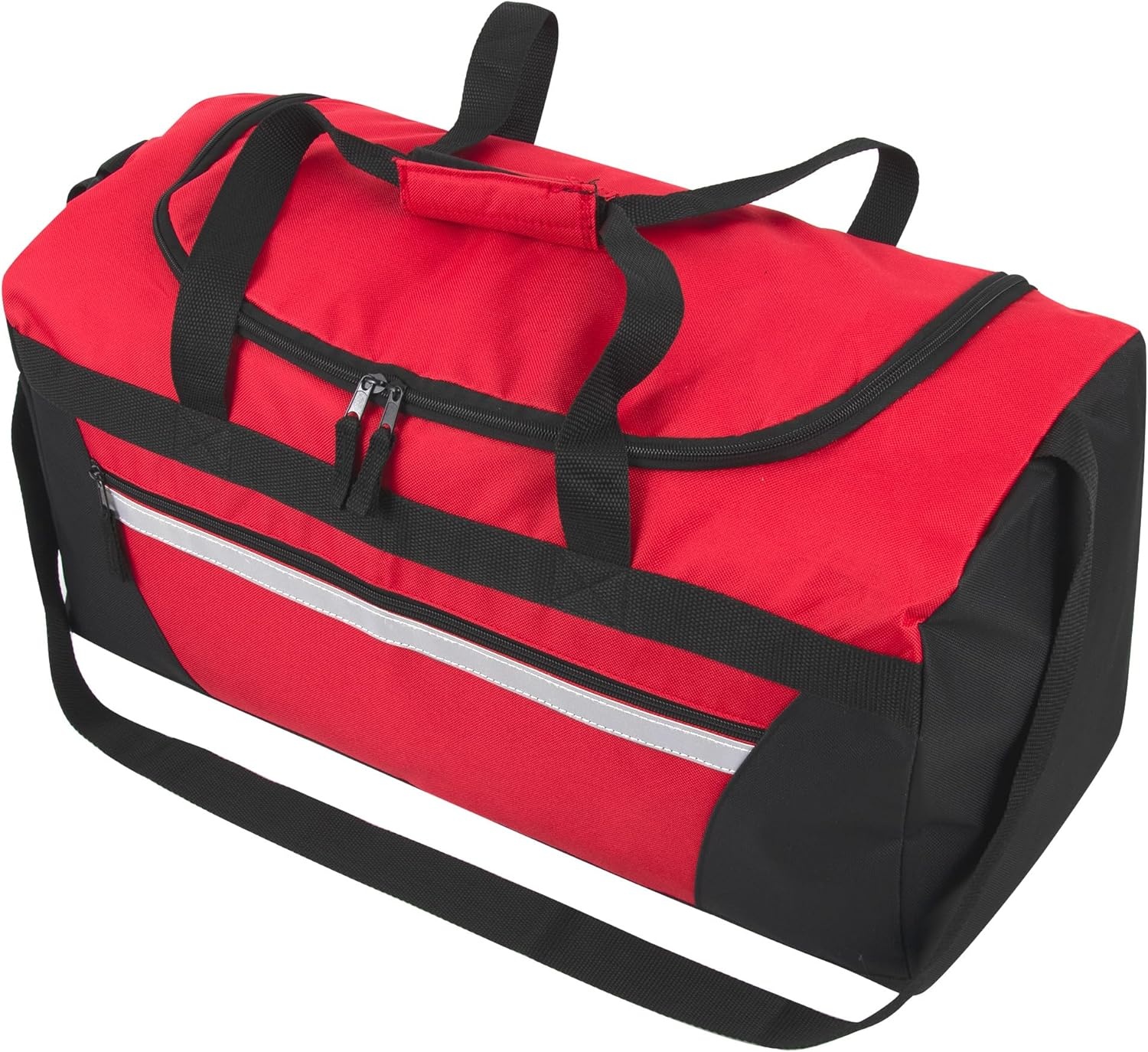 40 Liter, 22 Inch Reflective Duffle Bag with Shoulder Strap for Men, Women, Travel(Red)
