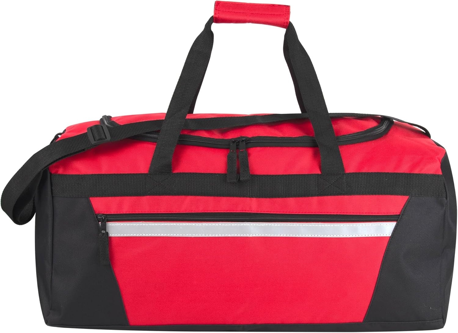 40 Liter, 22 Inch Reflective Duffle Bag with Shoulder Strap for Men, Women, Travel(Red)