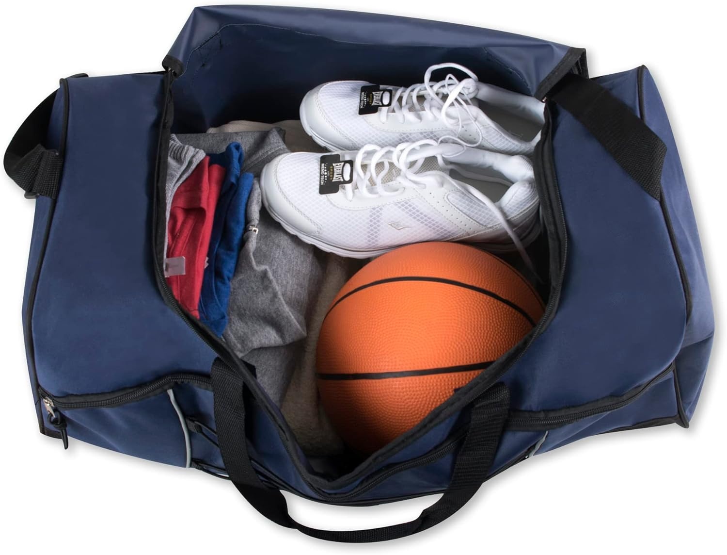 60 Liter, 26 Inch Duffle Bag – Heavy Duty Extra Large Sports Gym Equipment Travel Duffel Bag for Men and Women (Black)(Blue)