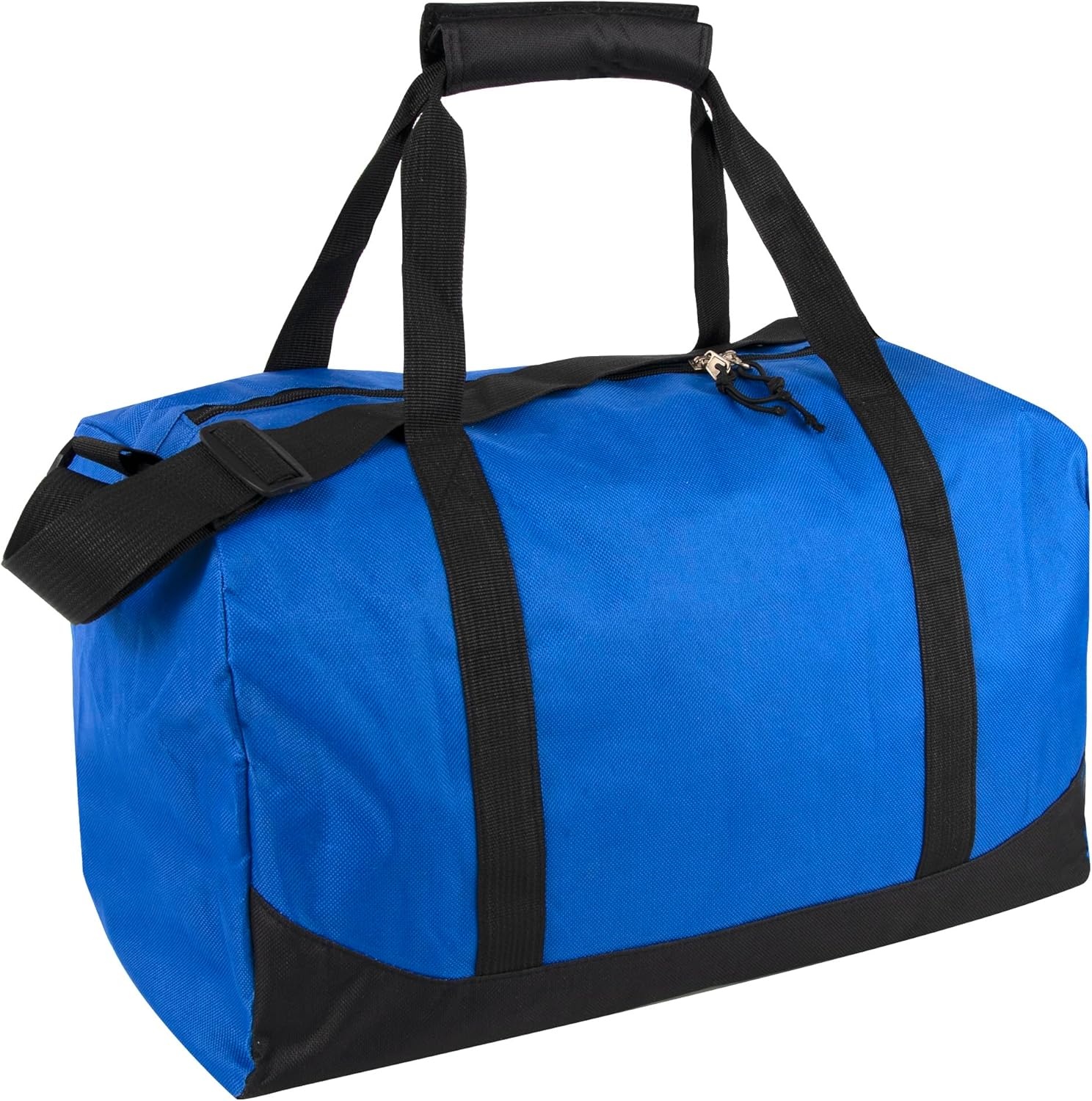 20 Inch, 40 Liter Duffel Bag for Men, Women Travel Weekender Overnight Carry-on Shoulder Duffel Tote Bag (Black)(Blue)